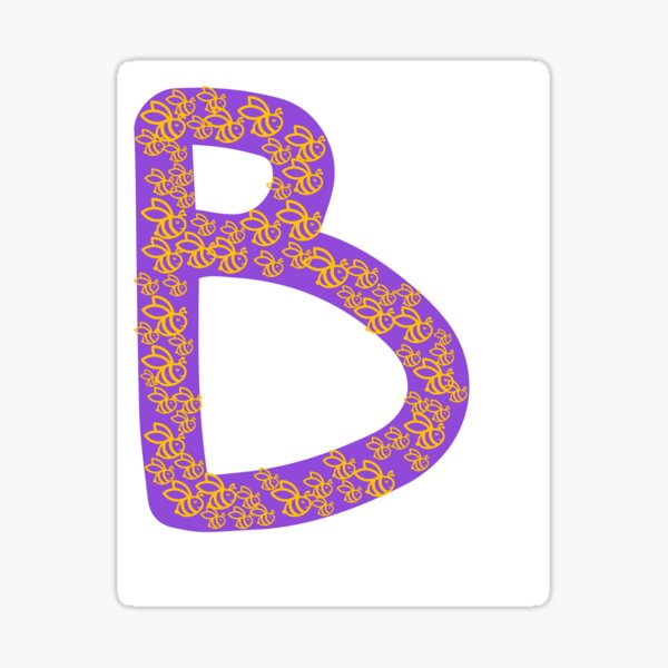 "letter B Sticker" Sticker For Sale By Urhappyspace | Redbubble