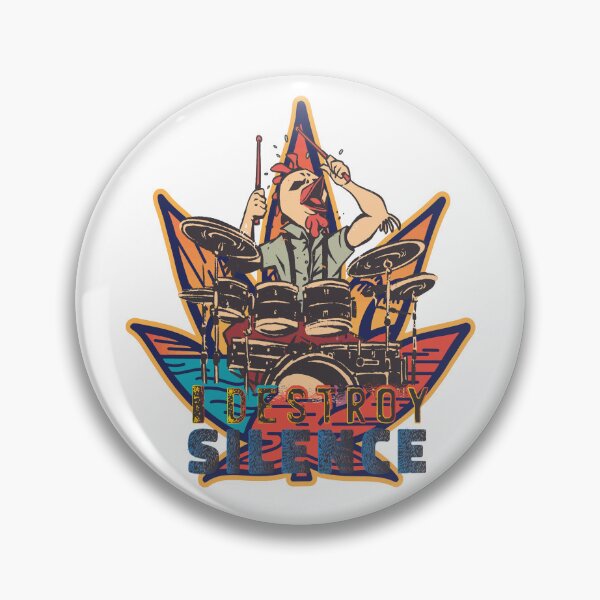 Item preview, the drums "i destroy silence" retro vintage canna   designed and sold by lacasanostra.