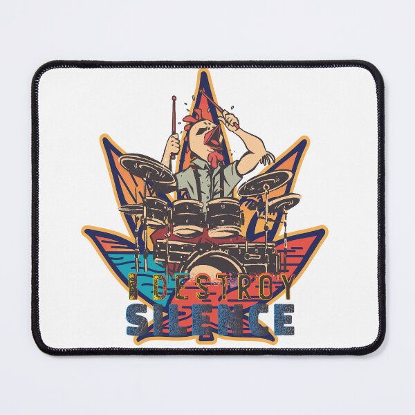 Item preview, the drums "i destroy silence" retro vintage canna designed and sold by lacasanostra.