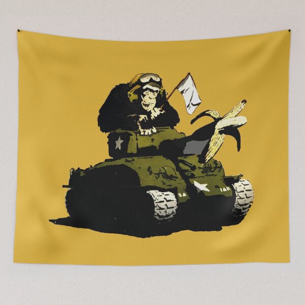 Item preview, Banana Tank Chimp White Flag designed and sold by WE-ARE-BANKSY.