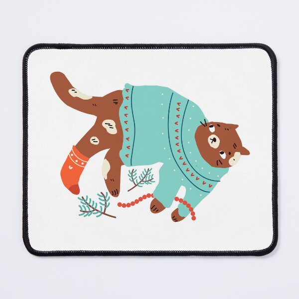 Artikelvorschau, Süße Weihnachtskatze im hässlichen Pullover entworfen und verkauft von GennyBunny.