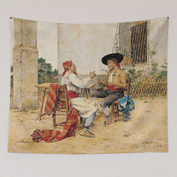 Item preview, Two Inhabitants of the Valencia Huerta by Joaquín Agrasot  designed and sold by ramazis.