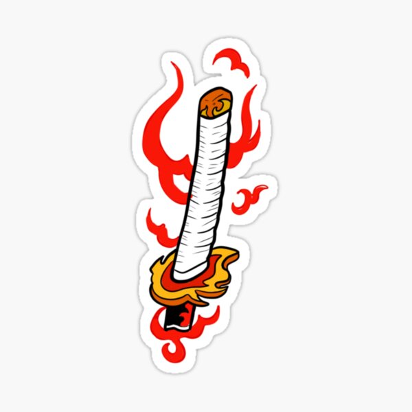 Rengoku Sword Stickers For Sale Redbubble