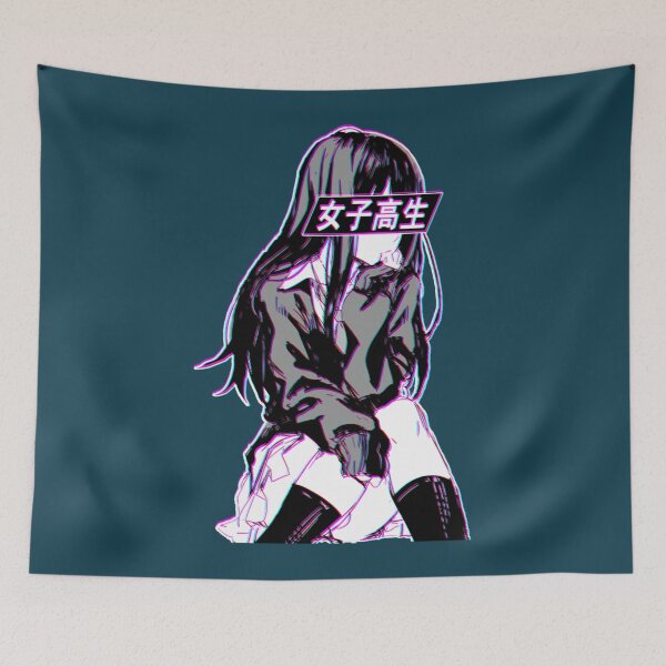 Item preview, SCHOOLGIRL GLITCH - SAD JAPANESE ANIME AESTHETIC designed and sold by BreannaKi.