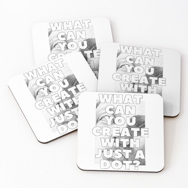 Item preview, WHAT CAN YOU CREATE WITH JUST A DOT? black white / Cool and Funny quotes designed and sold by DRK7DSGN.
