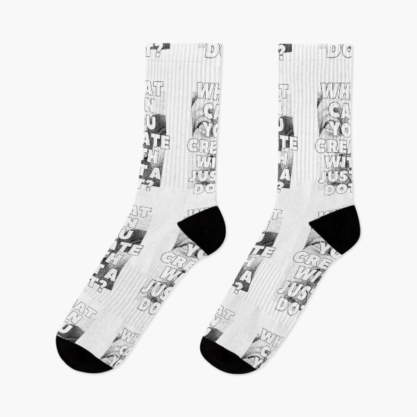 Item preview, WHAT CAN YOU CREATE WITH JUST A DOT? black white / Cool and Funny quotes designed and sold by DRK7DSGN.