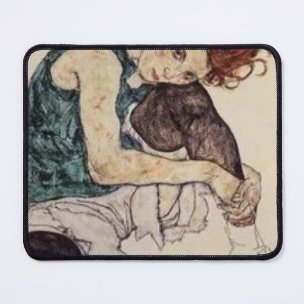 Item preview, Seated woman with bent knee by egone shiele designed and sold by Golido.