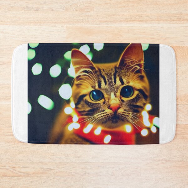 Item preview, Christmas cat with lights designed and sold by Music-design-22.