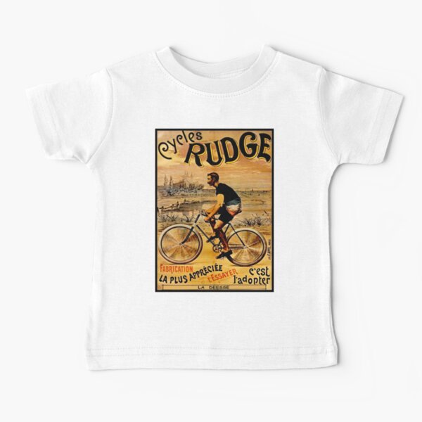 RUDGE: Vintage Deesse Bicycle Advertising Print Camiseta para bebés