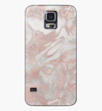 Französischer polierter roségoldener Marmor Hülle & Klebefolie für Samsung Galaxy