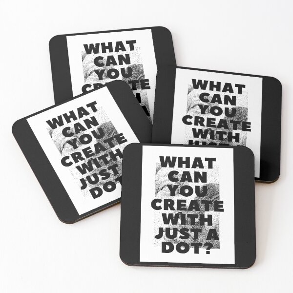 Item preview, WHAT CAN YOU CREATE WITH JUST A DOT? white black / Cool and Funny quotes designed and sold by DRK7DSGN.