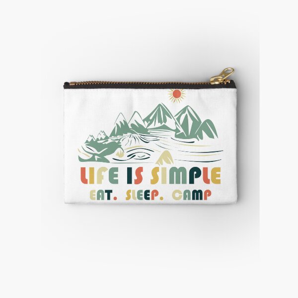Item preview, Life is simple. Eat. Sleep. Camp. Retro, Vintage designed and sold by Mia-Kara.