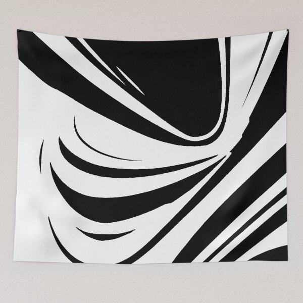 Item preview, Modern Black and White Waves Design designed and sold by NECHSTORE.