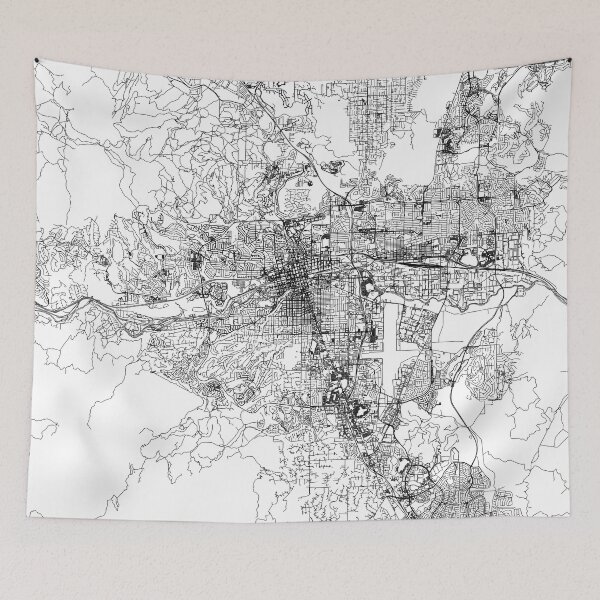 Item preview, Reno White Map designed and sold by multiplicitymap.