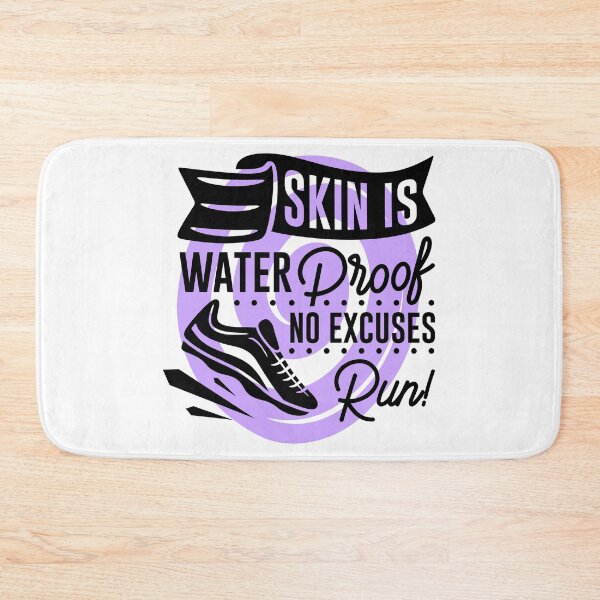 Item preview, Skin is Water Proof, No Excuses, Run - Positive Quote - Purple Round Design  Motivation - Evolve - Empower - Gym - Runner designed and sold by Mechanical-Artt.