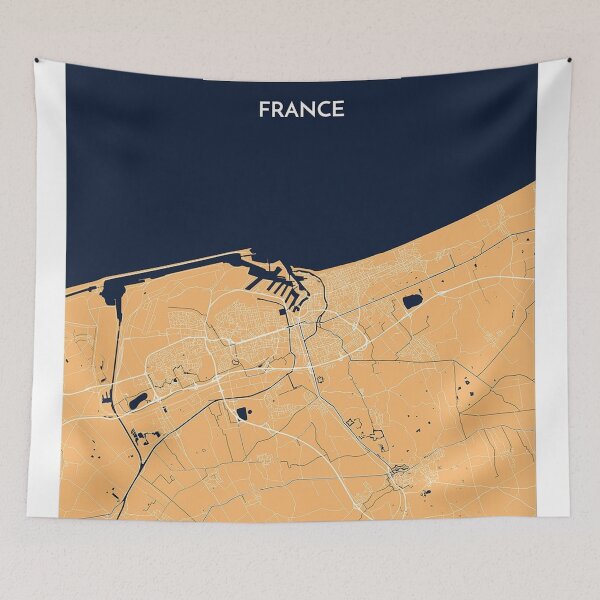 Item preview, DUNKERQUE France City Map Blue designed and sold by taliaLivina.