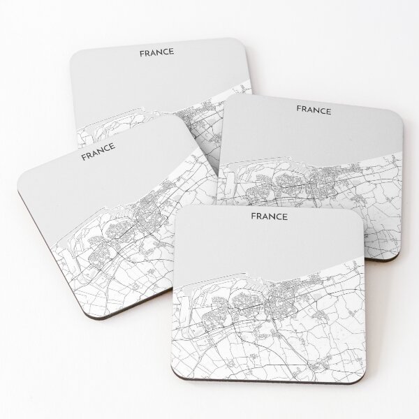 Item preview, DUNKERQUE France City Map White designed and sold by taliaLivina.
