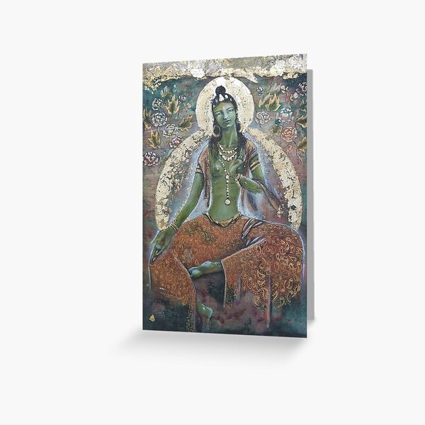 Green Tara Greeting Card