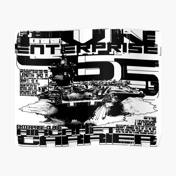 "Aircraft carrier Enterprise" Poster by deathdagger Redbubble