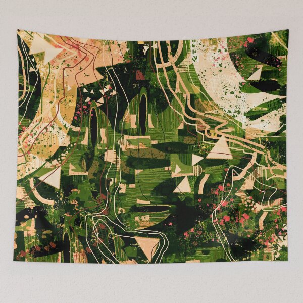 Item preview, Futuristic Contemporer Abstract Digital Painting in Green designed and sold by MyArt23.