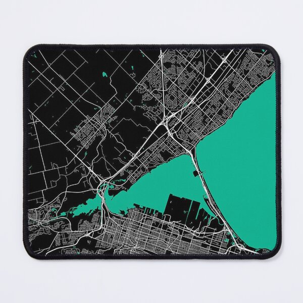 Item preview, Mapa de la ciudad de HAMILTON Ontario negro designed and sold by taliaLivina.