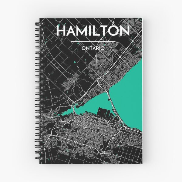 Item preview, HAMILTON Ontario City Map Black designed and sold by taliaLivina.