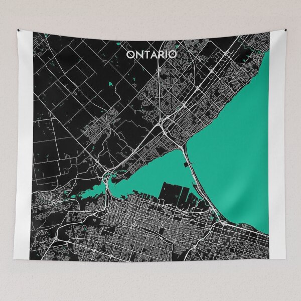 Item preview, HAMILTON Ontario City Map Black designed and sold by taliaLivina.