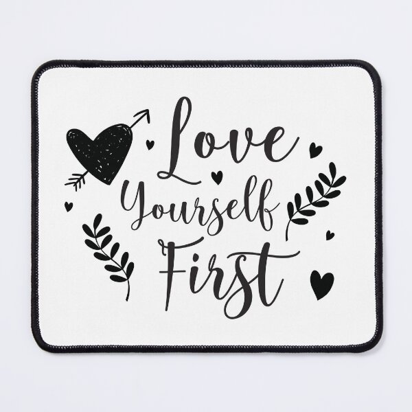 Item preview, Love Yourself First Quote designed and sold by BlueZenStudio.