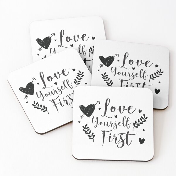 Item preview, Love Yourself First Quote designed and sold by BlueZenStudio.