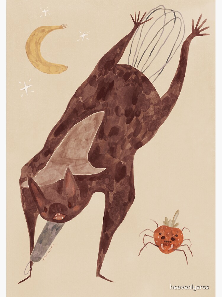 "Whisky the Witchef Fruit Bat" Sticker for Sale by heavenlyeros Redbubble