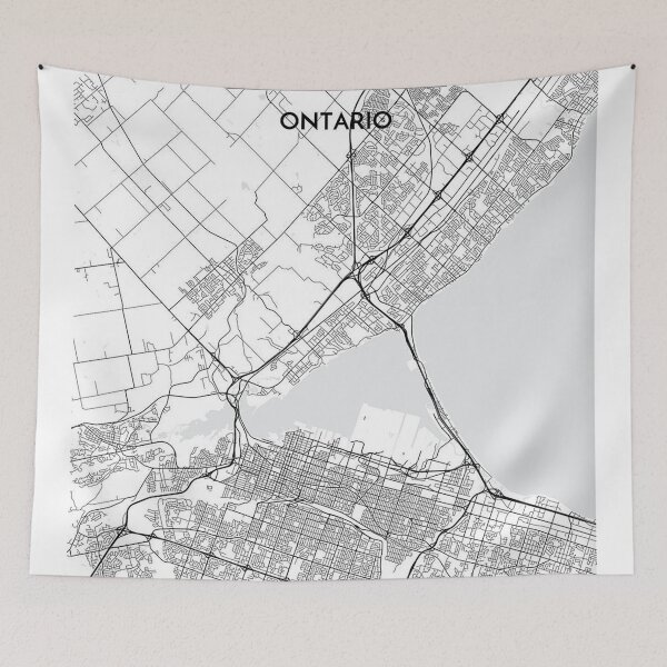 Item preview, HAMILTON Ontario City Map White designed and sold by taliaLivina.