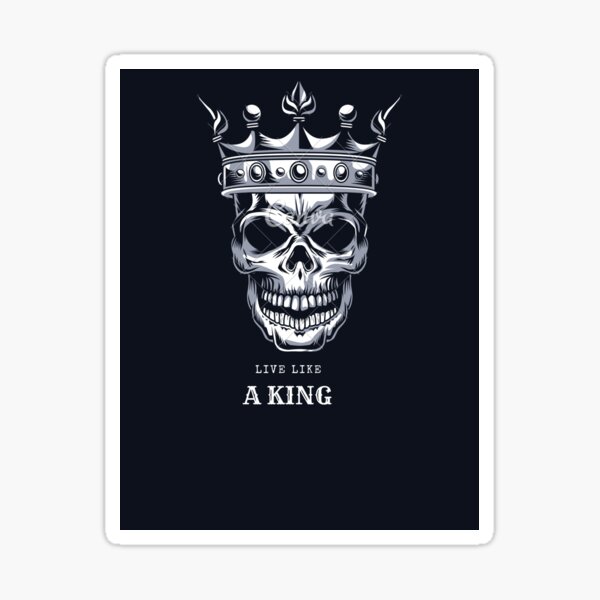 "Bossy power king skull" Sticker for Sale by Habiarts Redbubble
