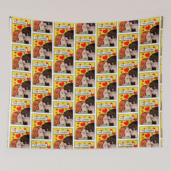 Item preview, The Lovers Tarot Card Retro designed and sold by LucyGraphics.