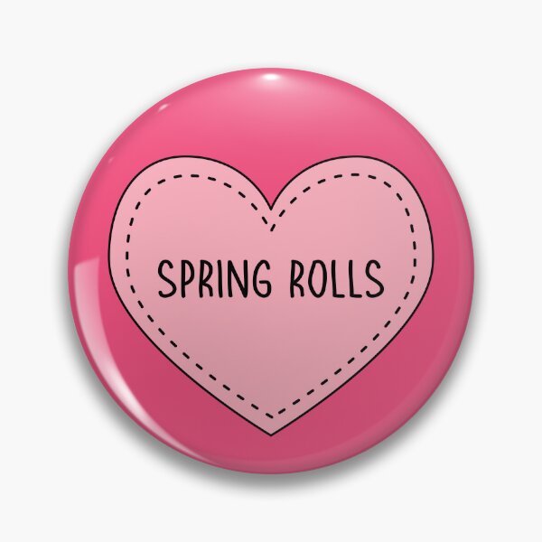 Item preview, Spring Rolls Cute Pink Cottagecore Heart Chinese Food designed and sold by cashewdays.