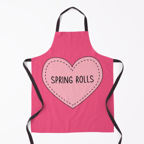 Item preview, Spring Rolls Cute Pink Cottagecore Heart Chinese Food designed and sold by cashewdays.