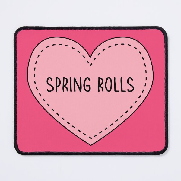 Item preview, Spring Rolls Cute Pink Cottagecore Heart Chinese Food designed and sold by cashewdays.