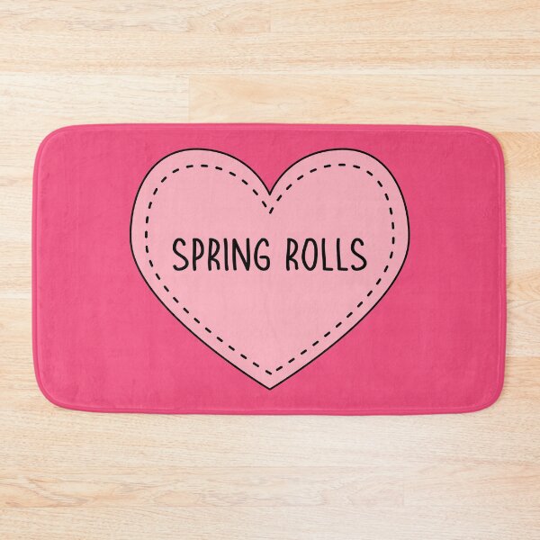 Item preview, Spring Rolls Cute Pink Cottagecore Heart Chinese Food designed and sold by cashewdays.