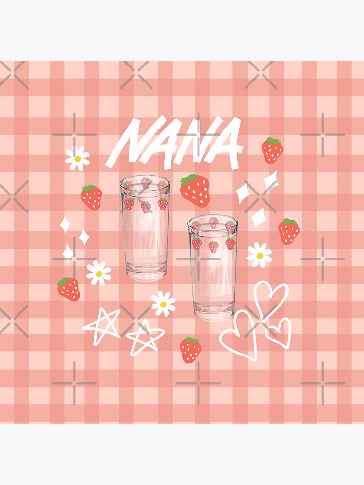"Nana anime strawberry glasses" Sticker for Sale by littleaxii Redbubble