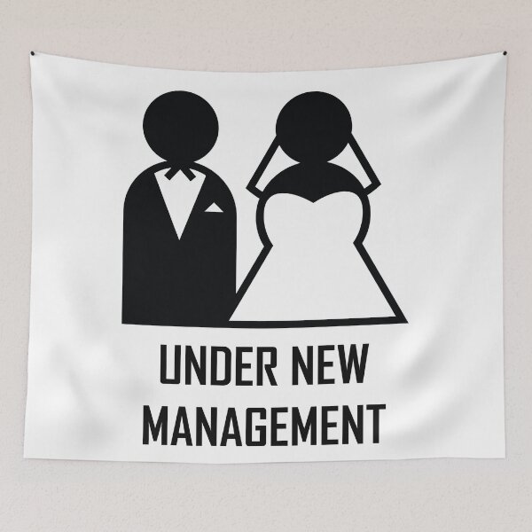 Item preview, Under New Management. Married. Wedding Gift for the groom designed and sold by Mia-Kara.