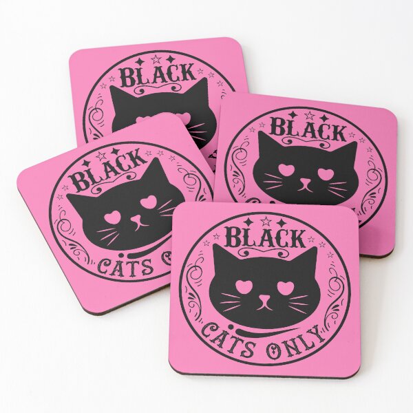 Item preview, Black Cats Only Pink Circle designed and sold by DigitalPie.