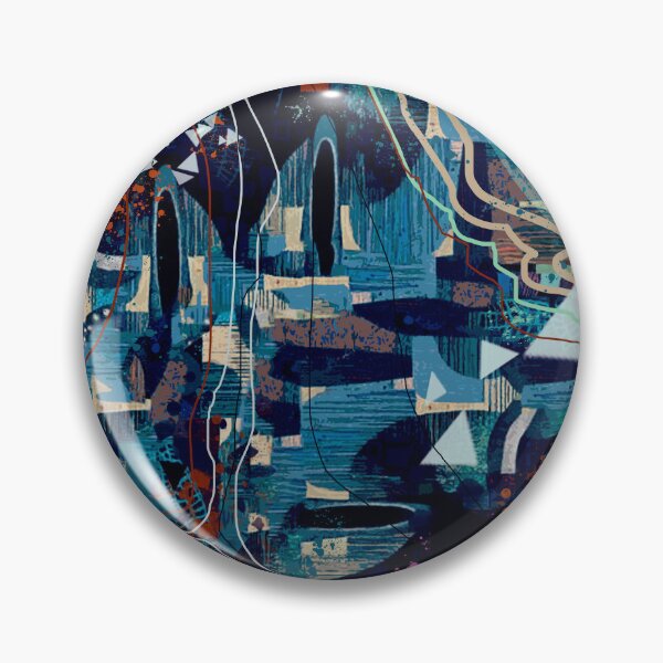 Item preview, Futuristic Contemporer Abstract Digital Painting in Silver Blue designed and sold by MyArt23.