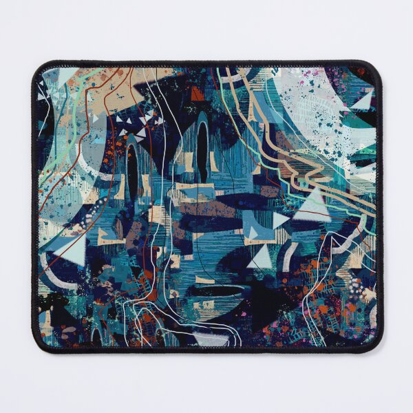 Item preview, Futuristic Contemporer Abstract Digital Painting in Silver Blue designed and sold by MyArt23.