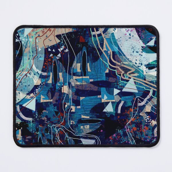 Item preview, Futuristic Contemporer Abstract Digital Painting in Blue designed and sold by MyArt23.