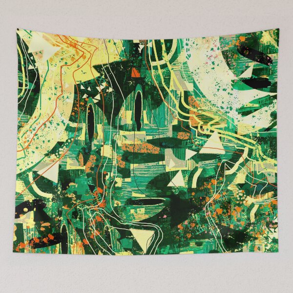 Item preview, Futuristic Contemporer Abstract Digital Painting in Green designed and sold by MyArt23.