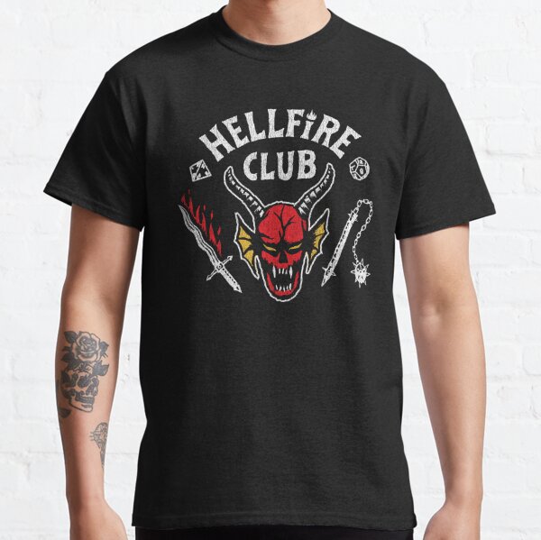 Stranger Things 4 Hellfire Club Skull & Weapons Classic T-Shirt