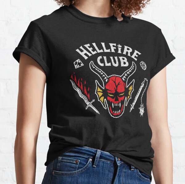 Stranger Things 4 Hellfire Club Skull & Weapons Classic T-Shirt
