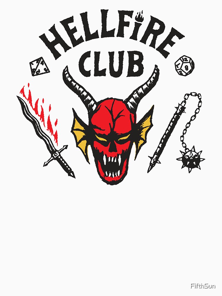 Discover Stranger Things 4 Hellfire Club Skull & Weapons V2 | Essential T-Shirt 