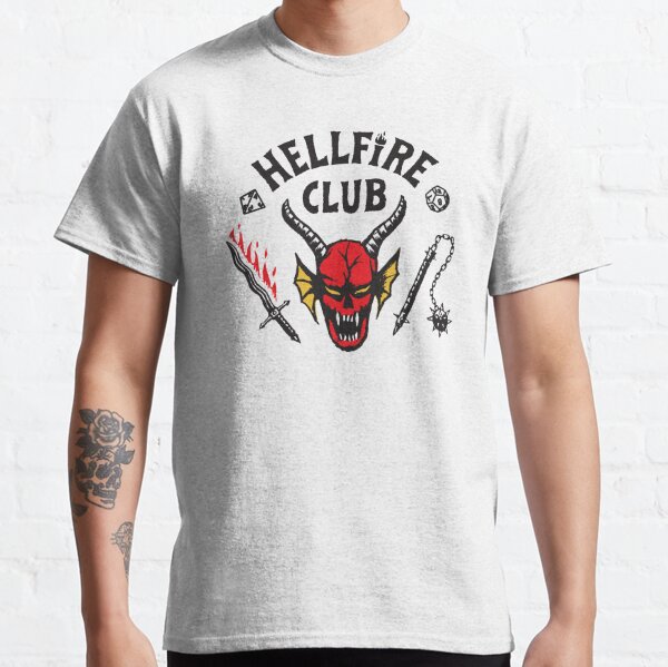 Stranger Things 4 Hellfire Club Skull & Weapons V2 Classic T-Shirt