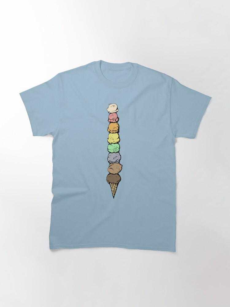 Alternate view of Giant Rainbow Ice Cream Cone - Single Classic T-Shirt