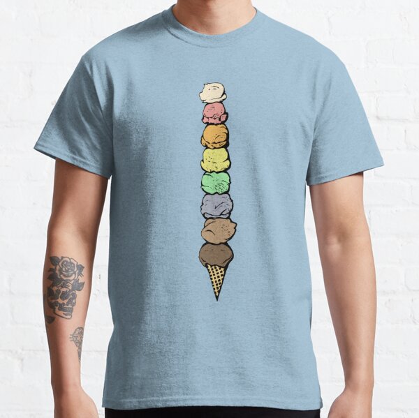 Giant Rainbow Ice Cream Cone - Single Classic T-Shirt